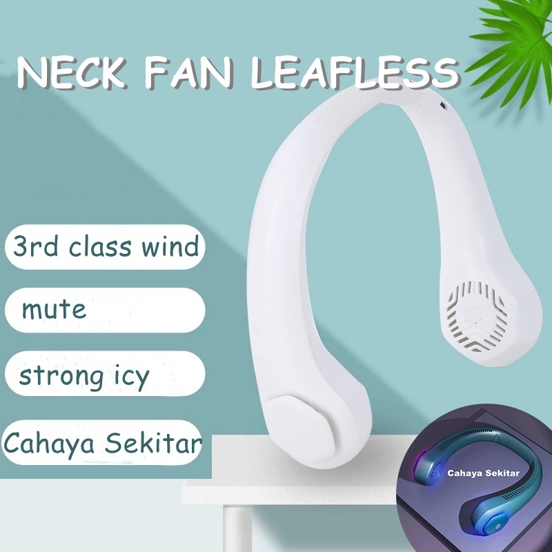 Portabel Kipas angin mini isi ulang yang dipasang di leher usb/siswa/tanpa daun/musim panas Neck Kipas Angin Leher Import Aksesoris Olahraga Berkualitas gantung leher mini portable karakter lipat led mini handheld fan