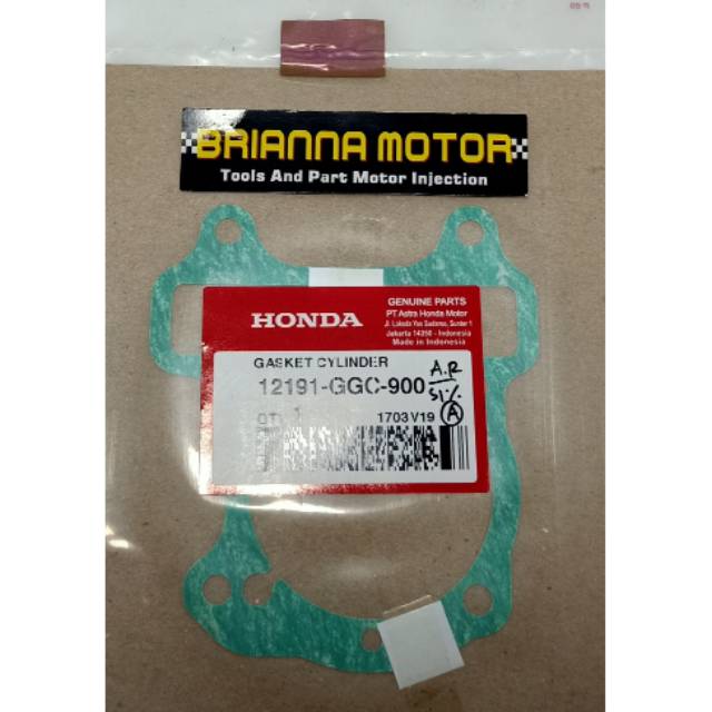 GASKET CYLINDER BEAT FI SCOOPY FI ORI HONDA 12191 GGC 900