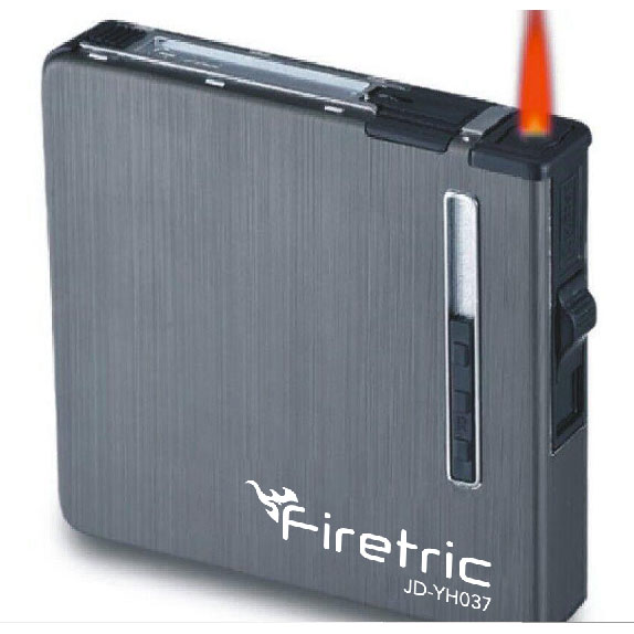 Firetric Kotak Rokok 20 Slot dengan Korek Gas - JD-YH037 - HITAM