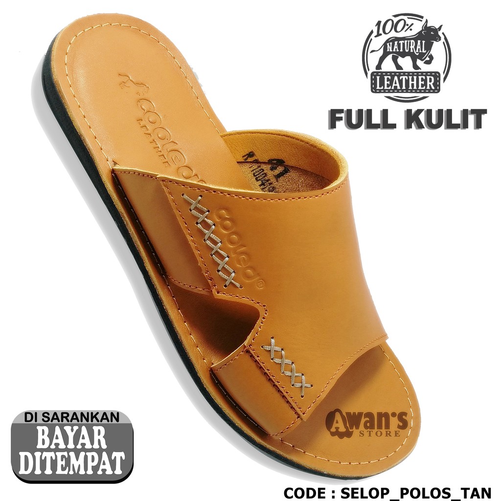 SANDAL KULIT PRIA Sandal Pria Bahan Kulit Sapi Asli Berkualitas