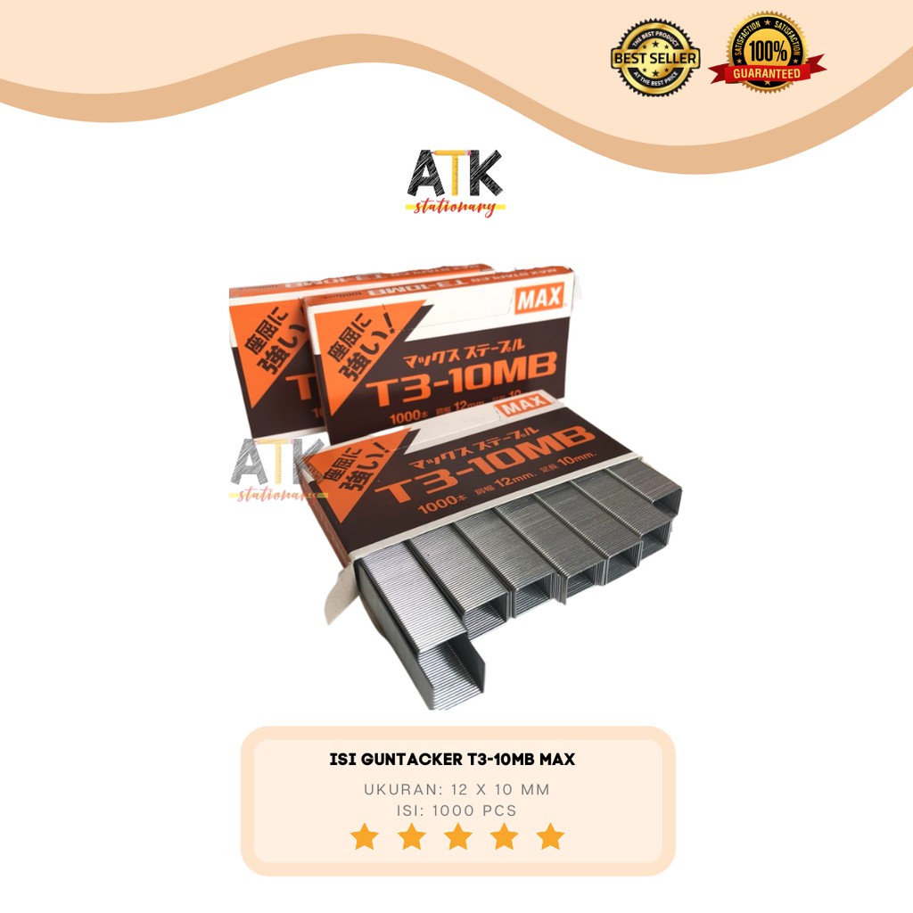 

Isi Gun Tacker MAX T3 - 10MB/ Hekter Tembak/ Stapler Tembak MAX atk