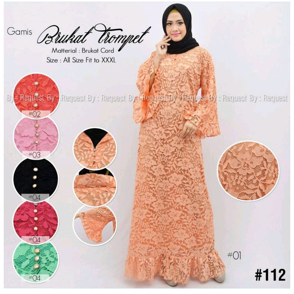Diskon Gamis brukat caftan