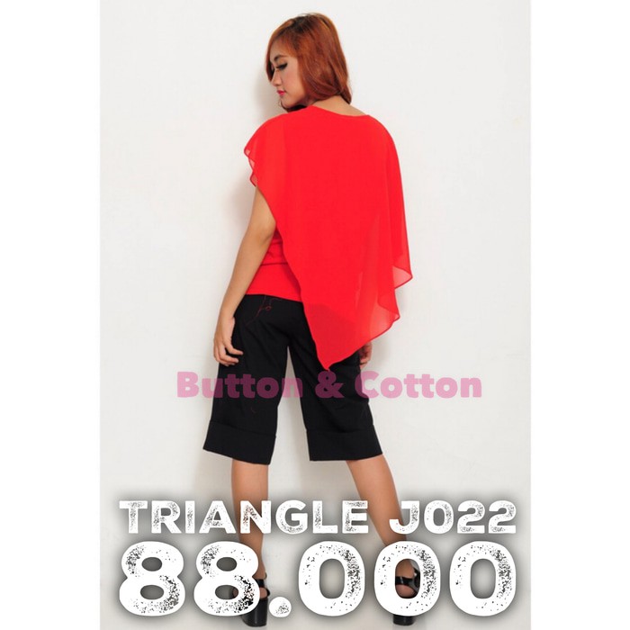 HOT ATASAN / BLUS SIFON KOMBINASI SPANDEX - MERAH EXCLUSIVE