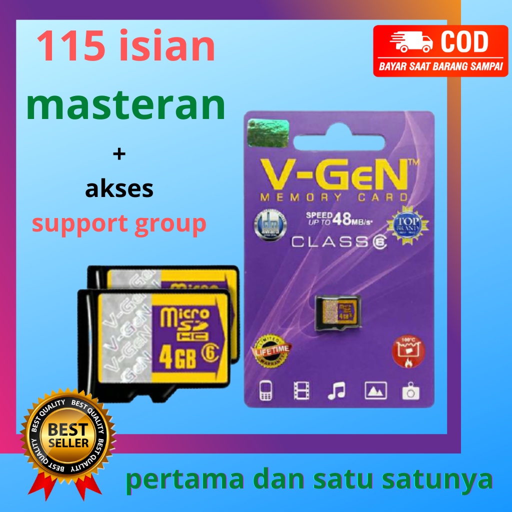 MMC MEMORY BERISI 115 ISIAN SUARA BURUNG MICROSD 4 GB MASTERAN MEMORYCARD