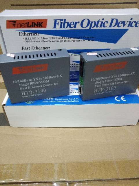 Netlink HTB-3100 Converter Fiber Optic to Fast Ethernet 25KM