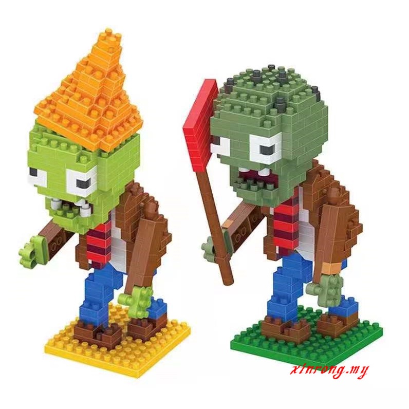 Lego Mainan Balok Susun mini Bentuk Tanaman Untuk Anak Mainan Action Figure Zombies