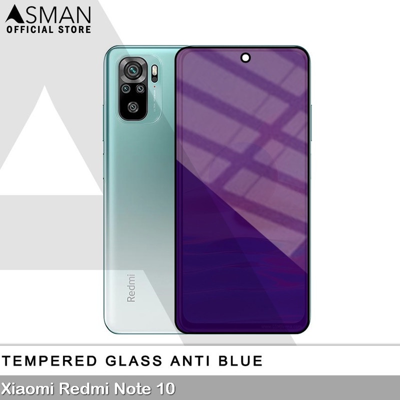 Tempered Glass Blue Light Full Lem Xiaomi Redmi Note 10 Anti Radiasi Screen Protector