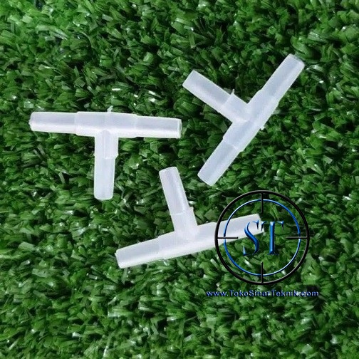 Sambungan Selang Cabang T Aerasi Aerator Udara Aquarium Aquascape Hidroponik Aquaponik