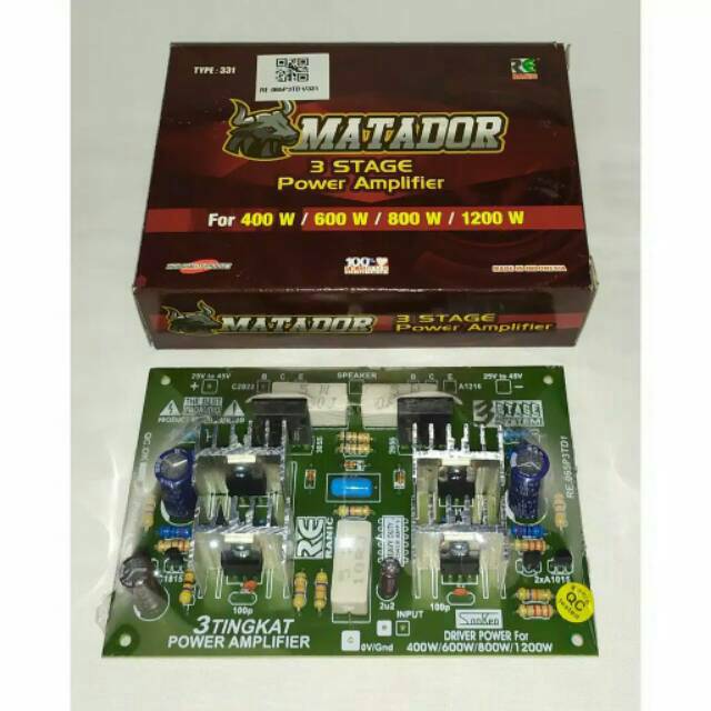 KIT DRIVER POWER AMPLIFIER 3 tingkat MATADOR