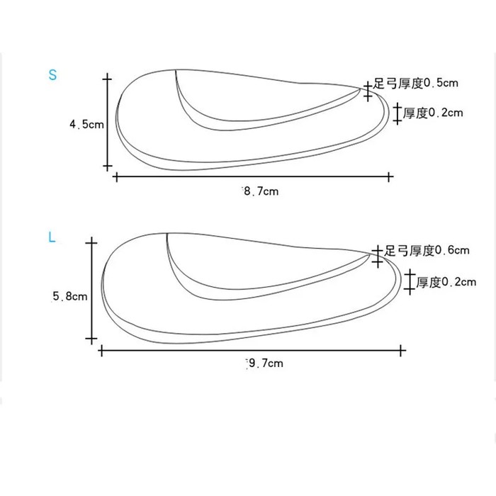 Orthotic Arch Insole Flat Foot Corrector Bantalan Sepatu Kesehatan Sol Silicone