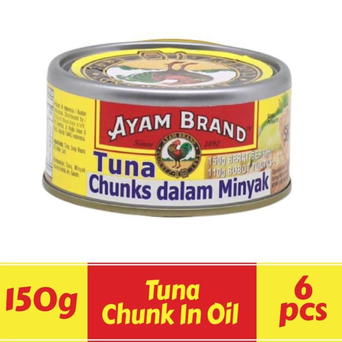 

Kaleng | Ikan Tuna Kaleng Paket 6 Pcs Chunk In Oil Ayam Brand 150Gr