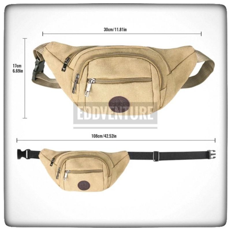 TAS PINGGANG IMPORT / WAISTBAG IMPORT / TAS CANVAS IMPORT / TAS IMPORT / TAS PINGGANG HITAM / TAS PINGGANG KHAKI / TAS PINGGANG CREAM / WAISTBAG HITAM / WAISTBAG KHAKI / WAISTBAG MURAH / TAS PINGGANG MURAH / TAS PINGGANG KASUAL / WAIST BAG IMPORT