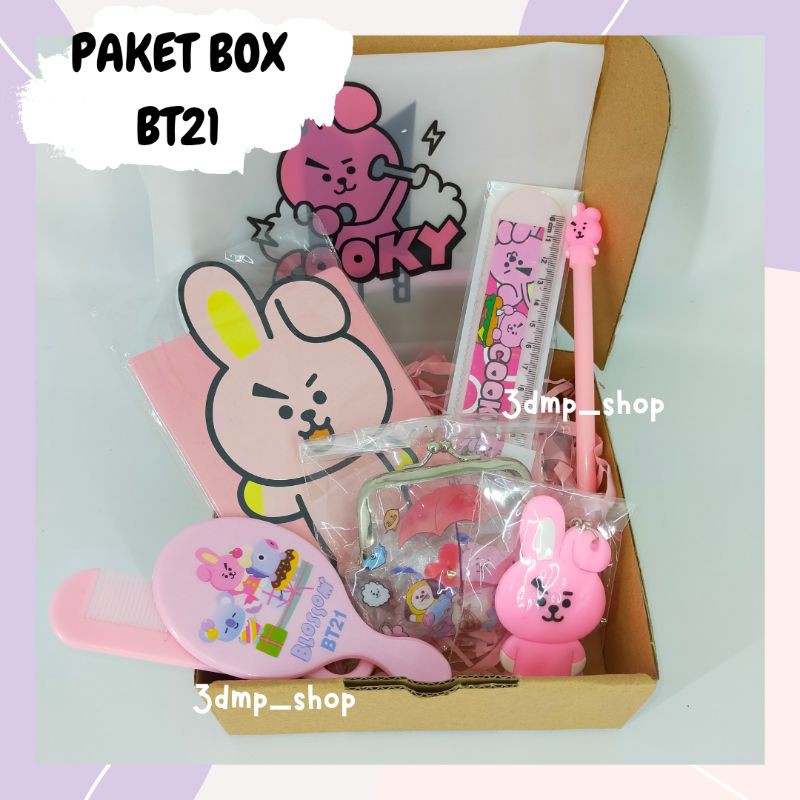 Paket box gift ultah wisuda kado hampers lebaran bts bt21 kpop cooky
