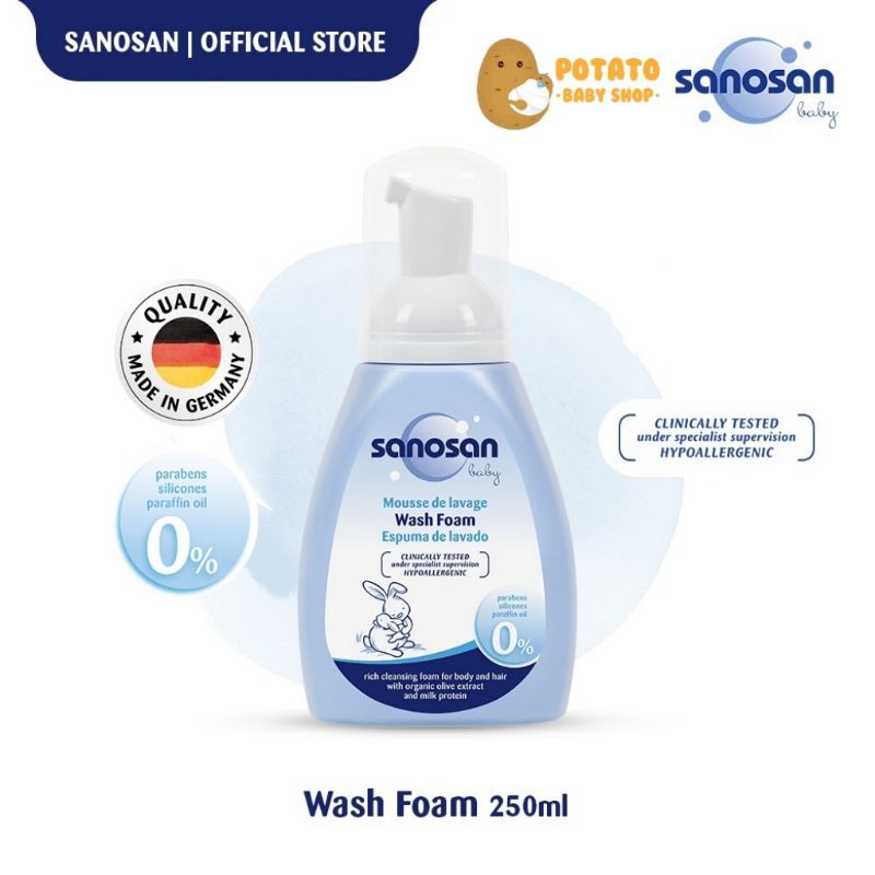 Sanosan Baby Wash Foam 250 ml - Sabun Mandi Bayi