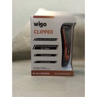 Mesin Alat Cukur Rambut Propessional Portable - WIGO Hair Clipper W-333 Orange Rechargeable 600 mAh