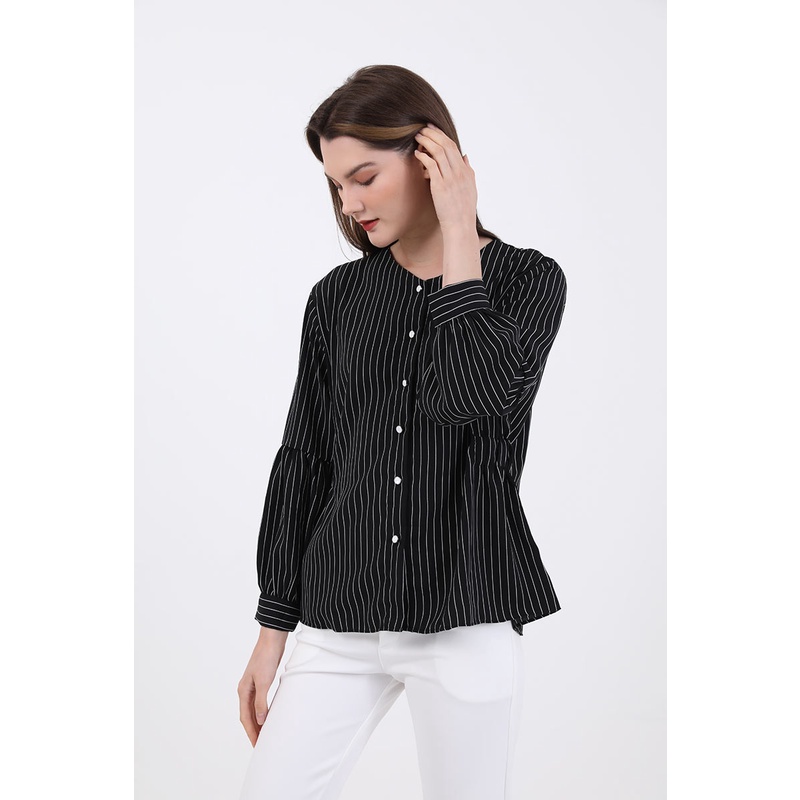 Berrybenka - Atasan Blouse Wanita Sophie Murila Puff Blouse-5