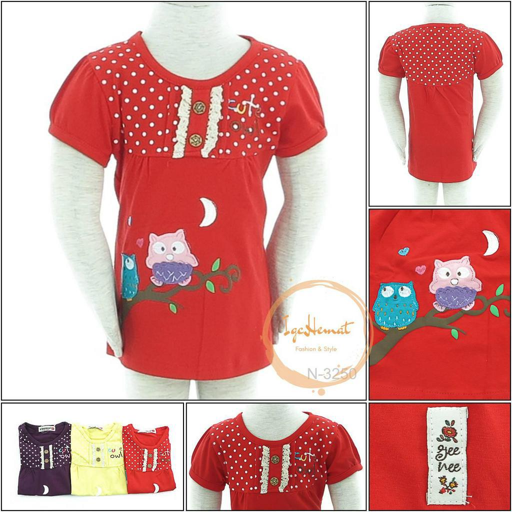 KAOS OBLONG ANAK PEREMPUAN LENGAN PENDEK GEENEE[N3250]