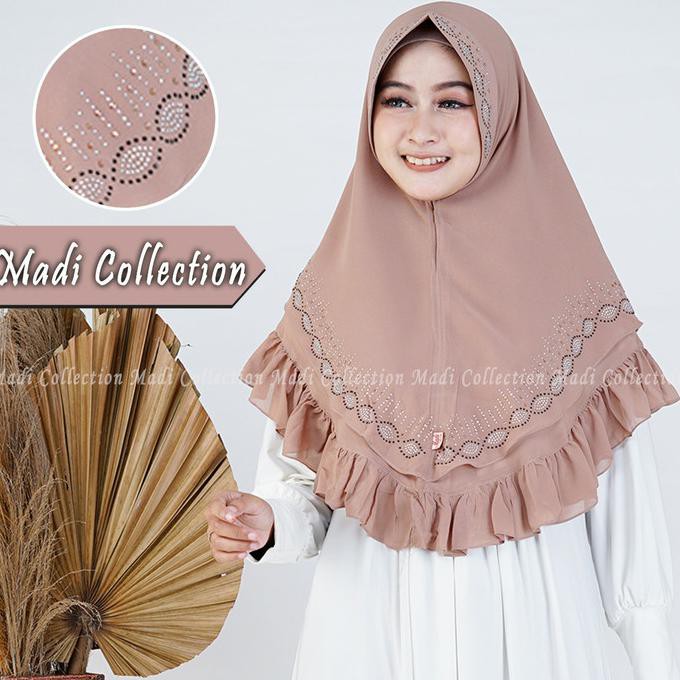 jilbab instan payet | bergo payet bahan Ceruti babydoll