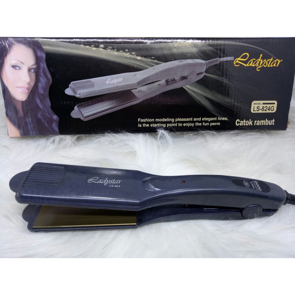 Catokan Ladystar ls-824 , catokan salon  catokan 2in1 catokan plat besar hairdryer