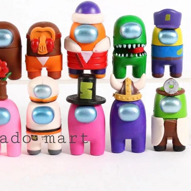 ➢ ACTION FIGURE AMONG US IMPOSTOR CREWMATES SET 10 MAINAN AMONG US ☝