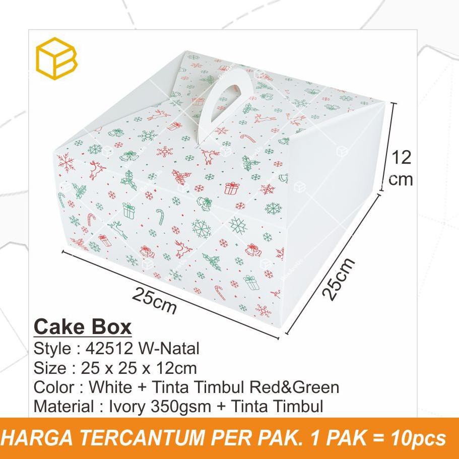 

Flashϟsale Box Kue Cake Packaging Natal Christmas Hampers Kemasan Kotak Dus Bolu | 42512 W-Natal