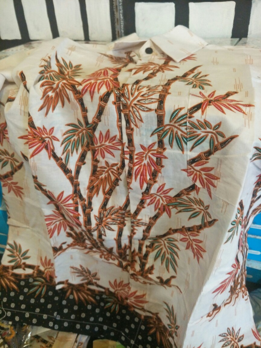 Batik Couple Keluarga Sania Ruffle Ori Ndoro Jowi Dnt - Motif Bambu