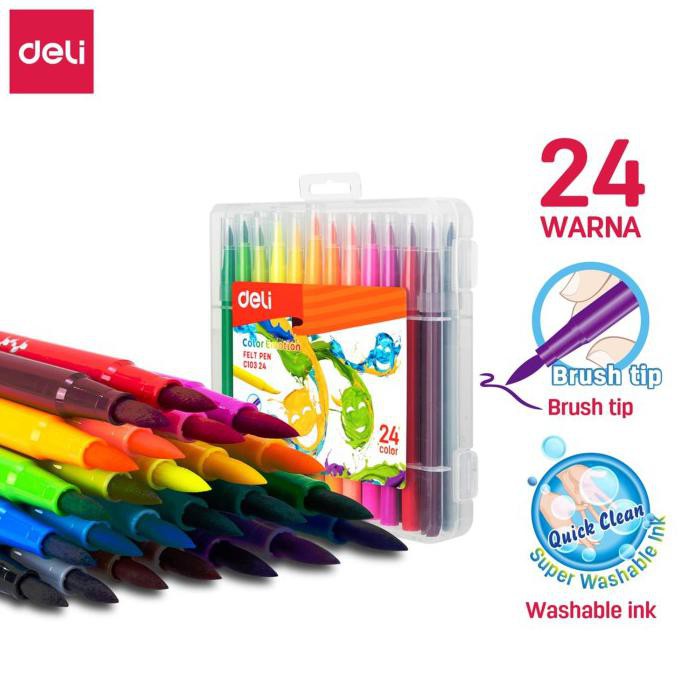 

Discount Deli EC10324 felt pen soften Brush tip 24 colors