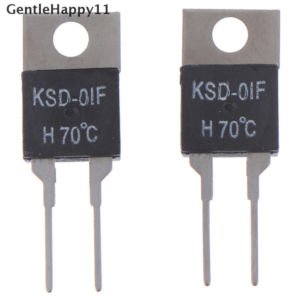 Gentlehappy 2Pcs Saklar Sensor Termostat Suhu KSD-01F 70 Derajat