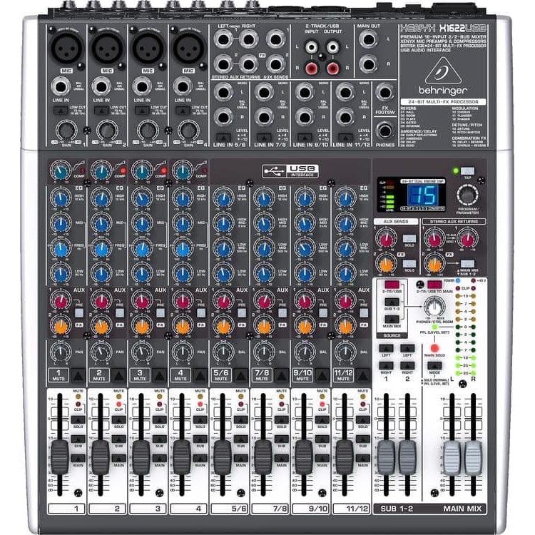 Behringer X1622USB - Xenyx X1622 USB - X 1622 USB Mixer Audio With Soundcard + Efek