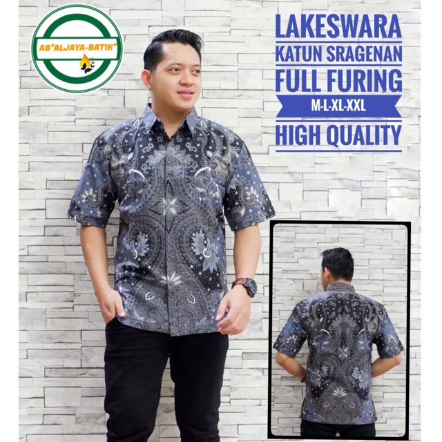 BATIK LEKESWARA PENDEK FULL FURING KATUN HALUS SRAGENAN SIZE M-XXL ASLI SOLO TERMURAH