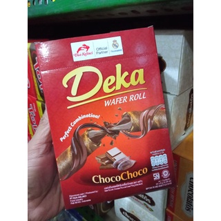 deka wafer roll coklat dan kacang per 5 pcs