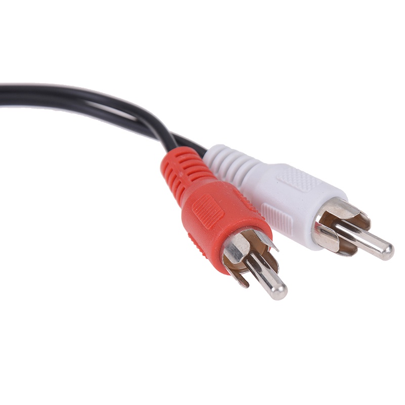 {LUCKID}2in1 Audio cable 3.5mm to 2rca double lotus head audio adapter cable av cable