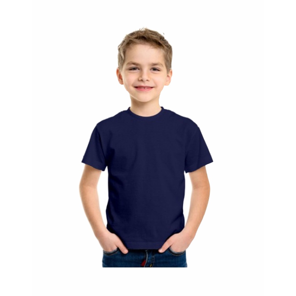 KAOS OBLONG ANAK ANAK UNISEX COTTON COMBED LENGAN PENDEK TSHIRT POLOS UMUR 2-10 TAHUN