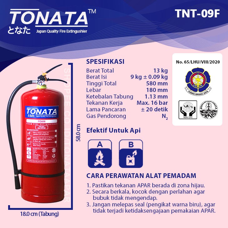 APAR 9KG TONATA / FOAM 9 KG / Set Komplit