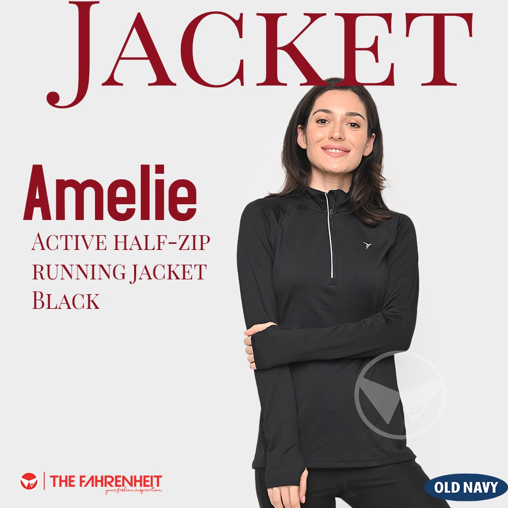 The-Fahrenheit Amelie Old Navy Active half-zip running jacket - Black