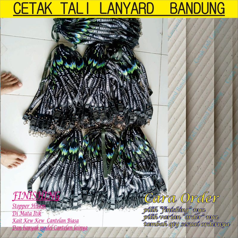 Lanyard id card custome  printing 2 cm 2 muka /tali lanyard id card custome printing/Cetak tali lanyard custome/gantungan id card custome