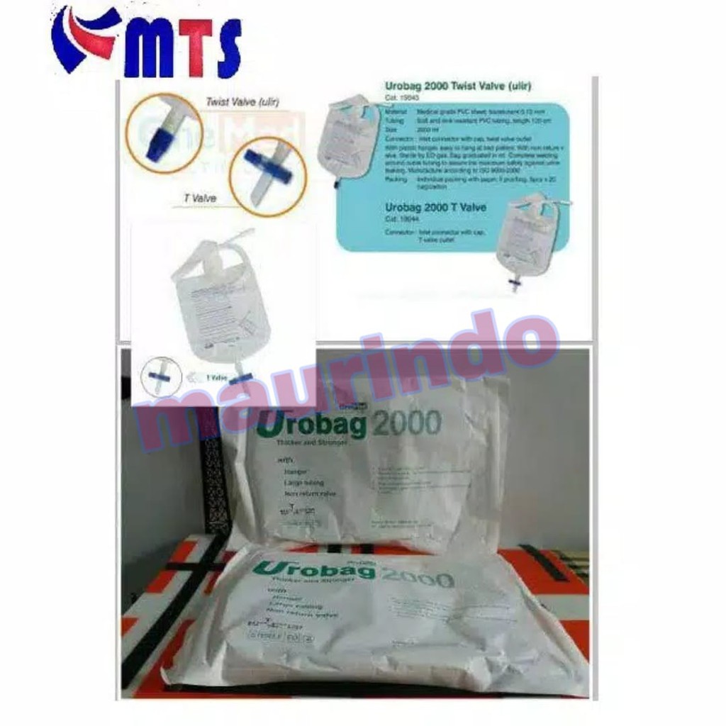 COD - Urobag 2000 Onemed Kantong Urine Bag T-VALVE