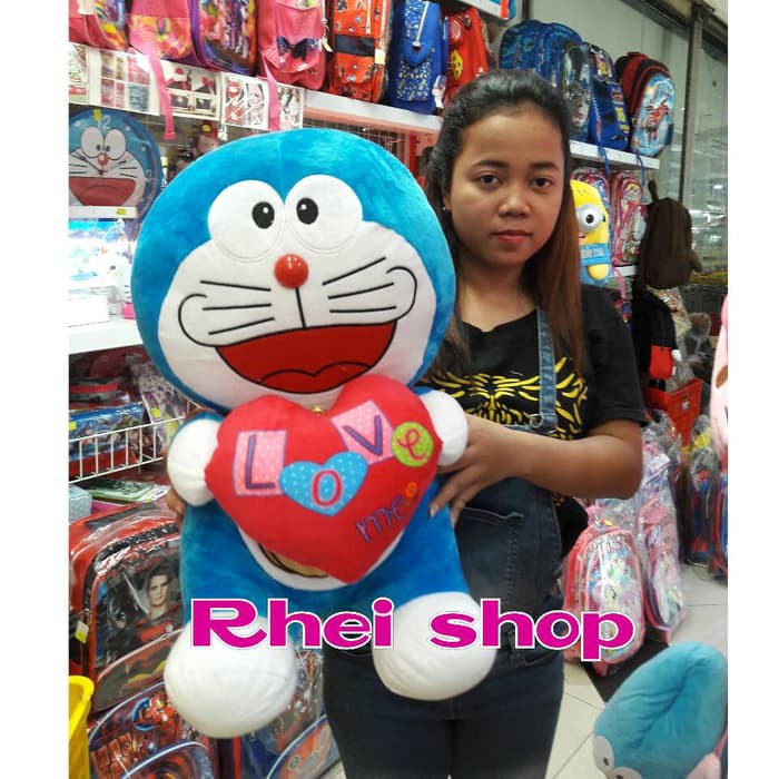 boneka doraemon jumbo love Murah