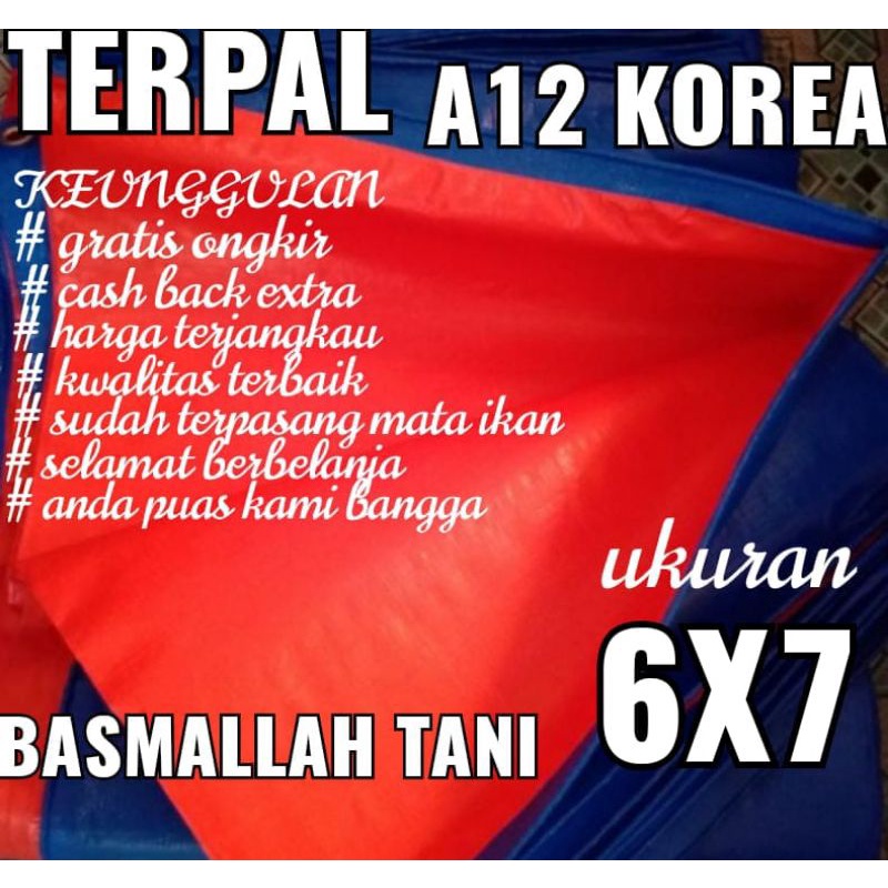 TERPAL PLASTIK A12 UKURAN 6X7 meter merk TRECK