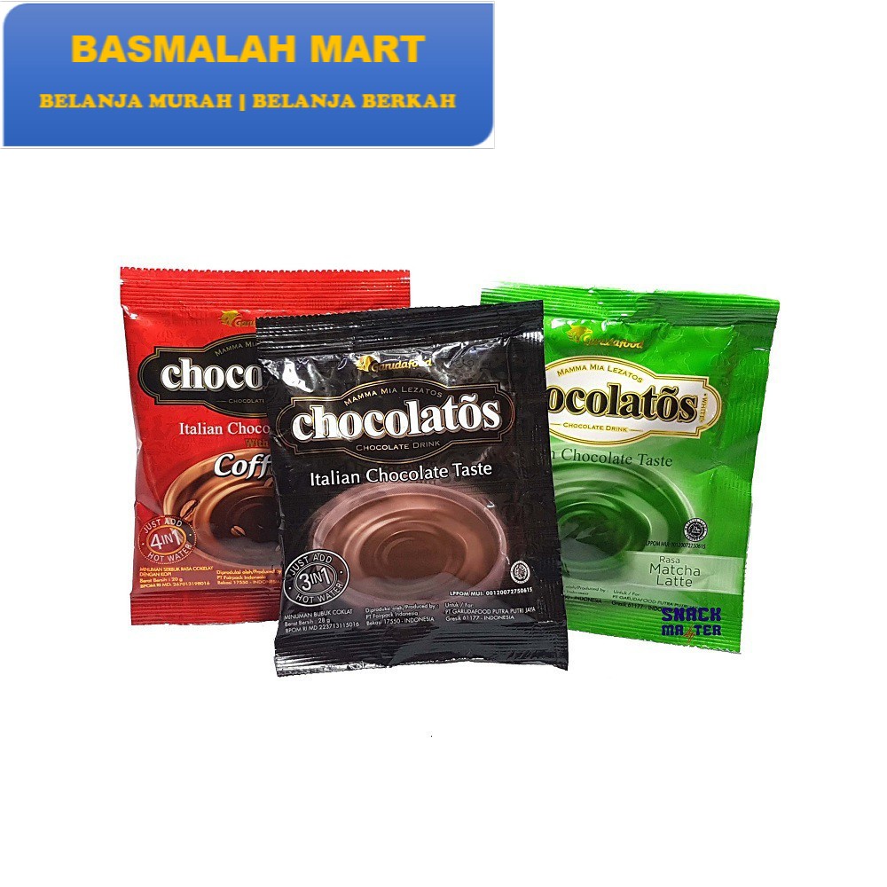 

Chocolatos Chocolate Drink - Netto 10 bks x 26 gr Murah (Ilham Berkah Mart)