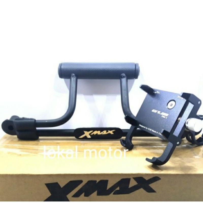 Paket Breket dan Holder hp handphone Yamaha Xmax 250 Original GUB