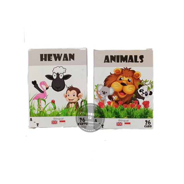 Flashcard Hewan Animal - 26 Kartu (swl)