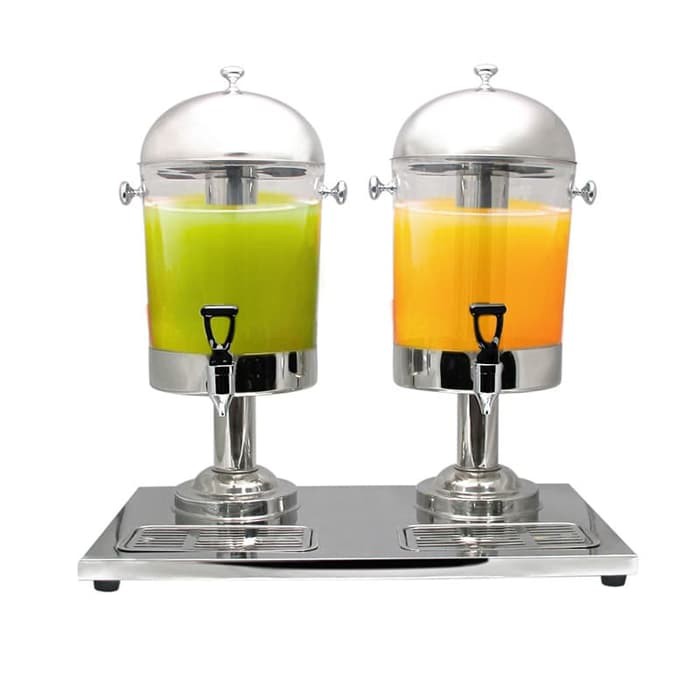 Hotel Juice Dispenser DOUBLE 2x8L Stainless / dispenser tower double