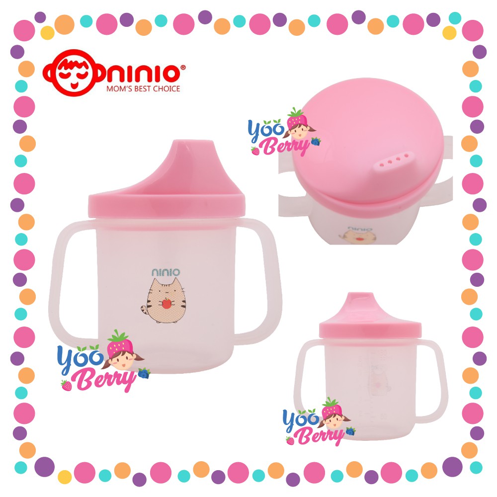 Ninio Training Spout Cup Gelas Minum Bayi Tahan Panas Botol Bayi Berry Mart