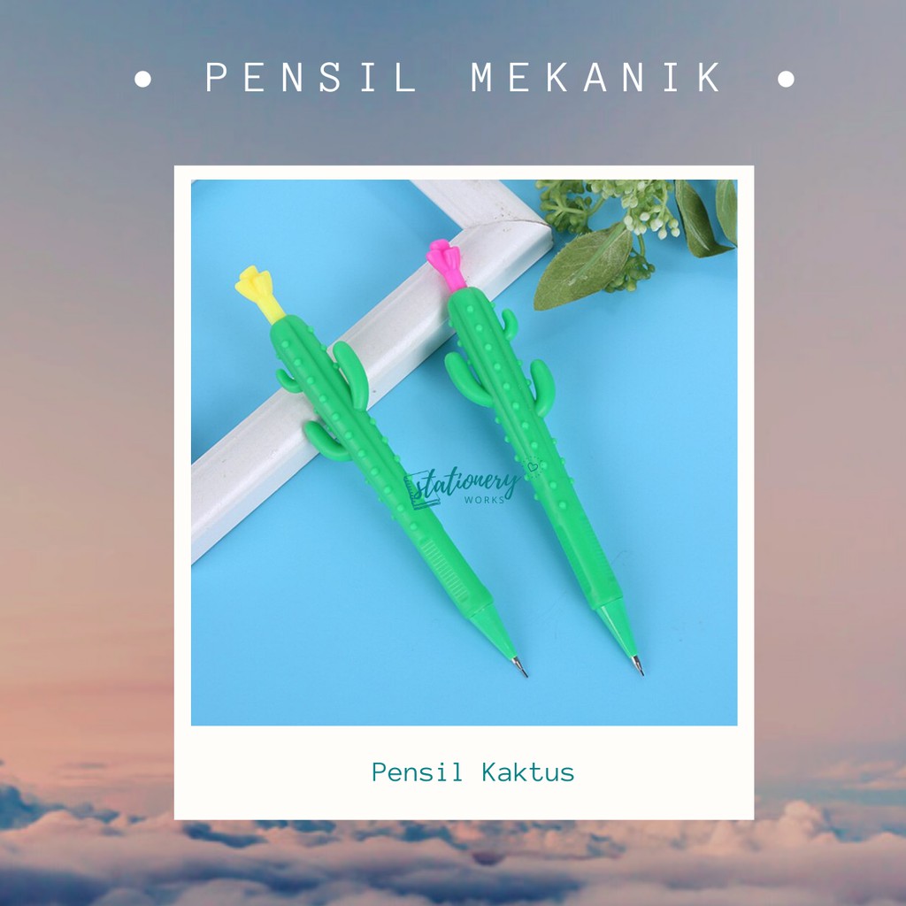 

Pensil mekanik kaktus pastel - pensil motif karakter