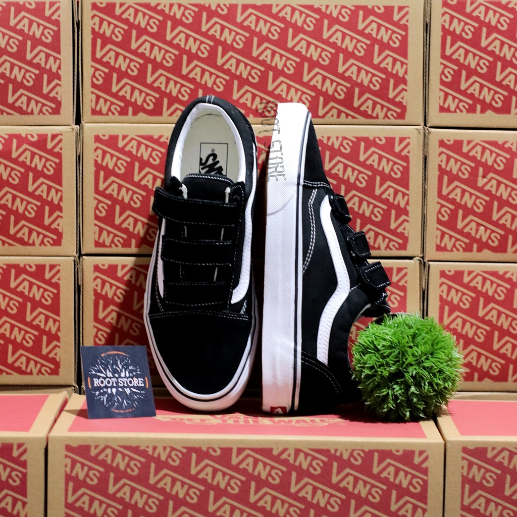 VANS OLD SKOOL VELCRO BLACK WHITE / VANS OLDSKOOL VELCRO