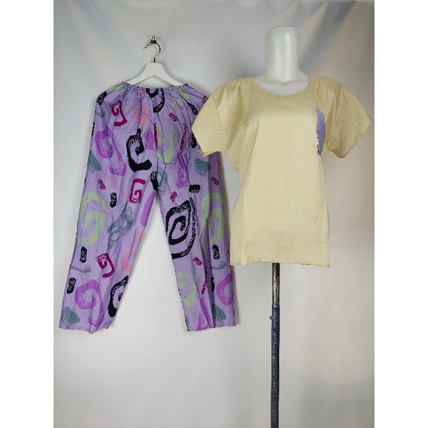 SETCEL JUMBO REMPEL XXL/SETELAN CELANA PANJANG XXL/SET BABBYDOLL XXL/PIYAMA XXL/BAJU TIDUR-G08