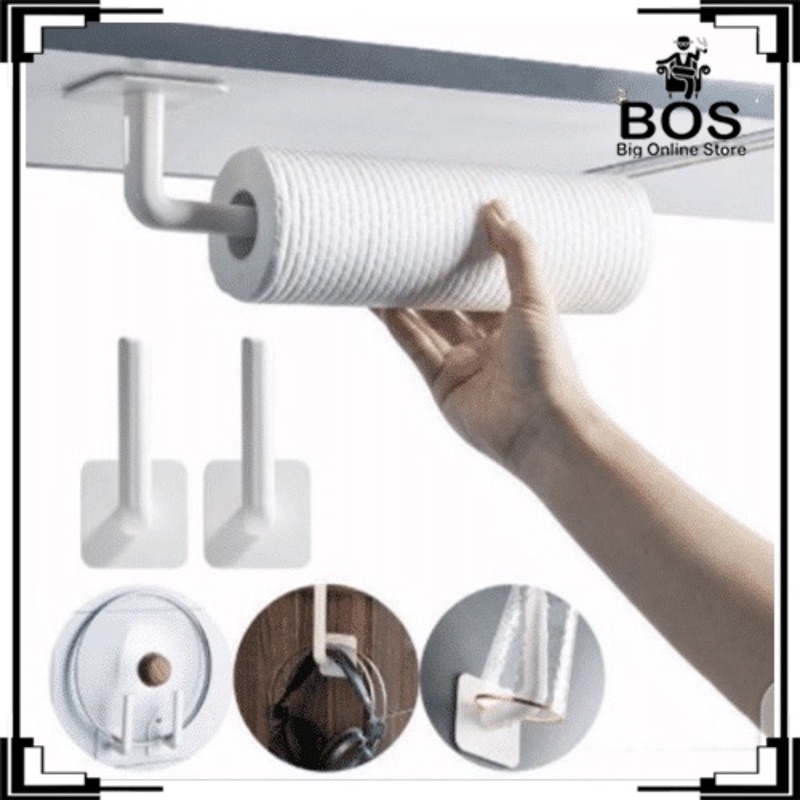 BOS - HOLDER GANTUNGAN TISU GULUNG TEMPEL DINDING | HD TISSUE ROLL