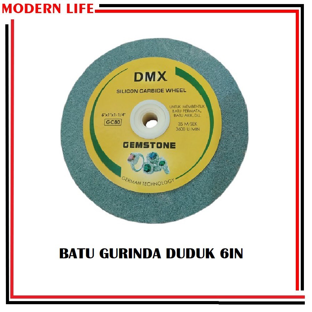 Batu Gurinda Duduk Green Silicone 6in