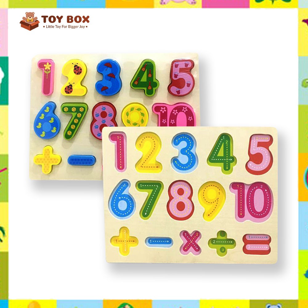 Puzzle Kayu Knob Angka 1-10 (Knob 1-10) - Mainan Edukasi - Puzzle Kayu - Mainan Anak - MAINAN